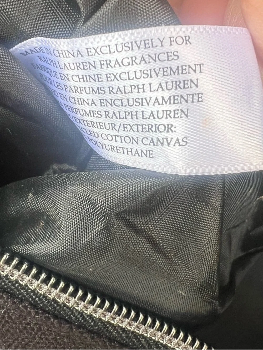 Polo by Ralph Lauren Black Canvas Duffel with Embroidered Polo Logo